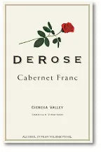 DeRose Winery Cardillo Vineyard Cienega Valley Cabernet Franc 2023