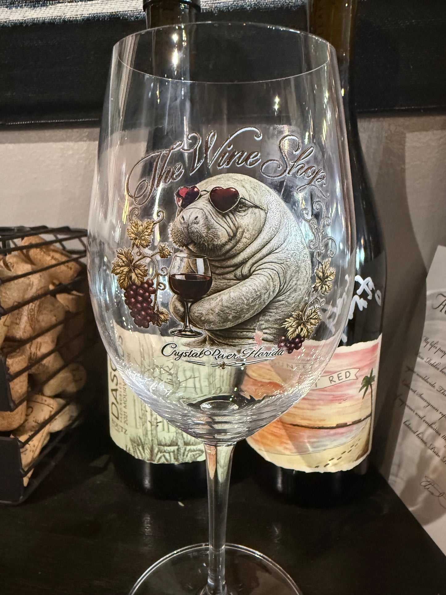 Riedel Wine Glass with Manatee