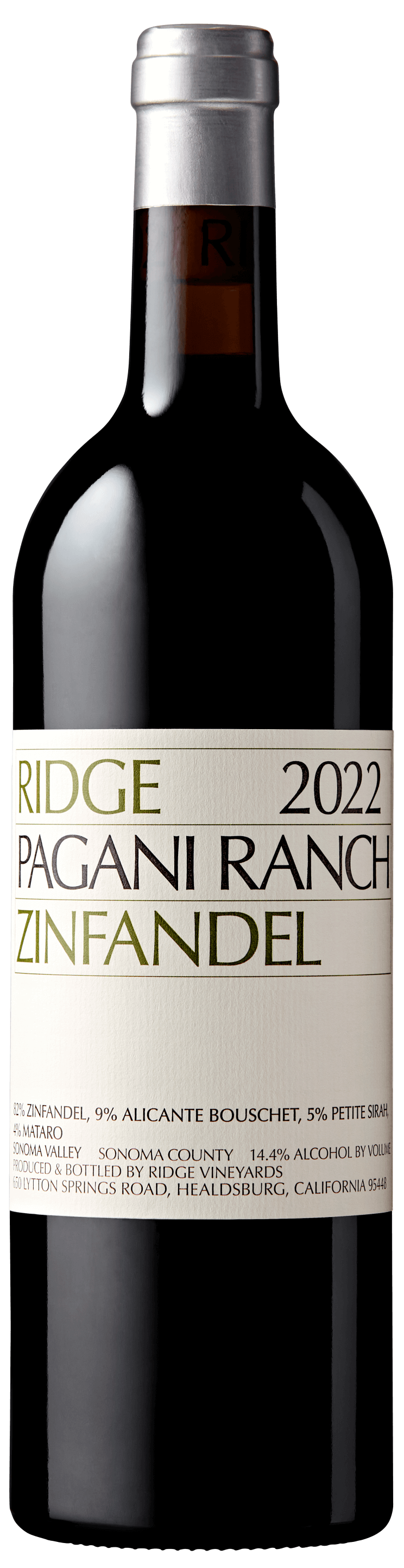 Ridge Vineyards Pagani Ranch Zinfandel 2022