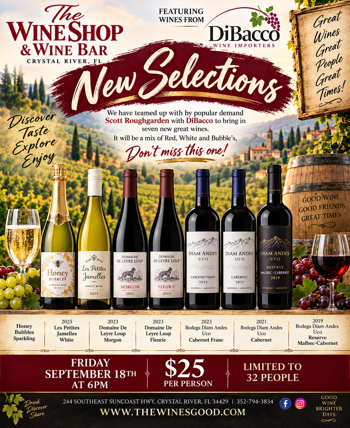 New Selections Wine Tasting Friday September 18th