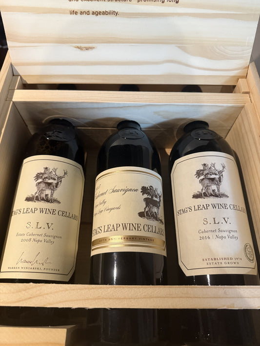 Stags Leap Wine Cellars SLV 3 botellas 2008, 2013, 2016